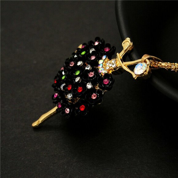 Beautiful Black Rhinestone Multi-color Ballet Girl - Picture 2 of 10